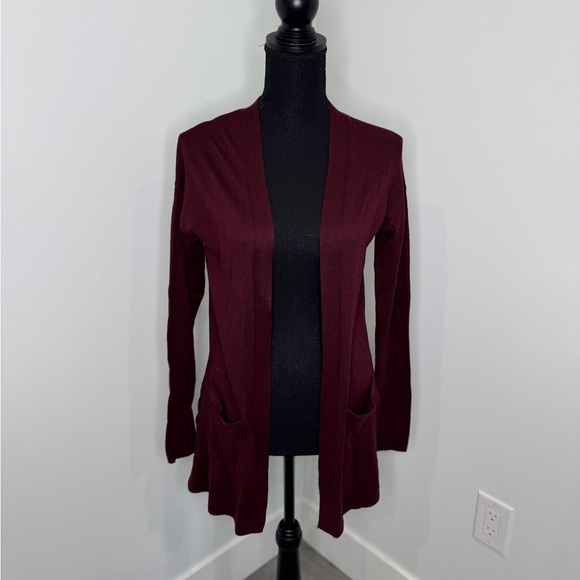 SO Burgundy Lightweight Front Open Cardigan (S) - Picture 2 of 7